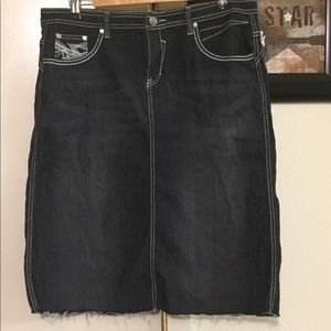 Knee Length Sweet Modesty Denim Skirt Sz LG